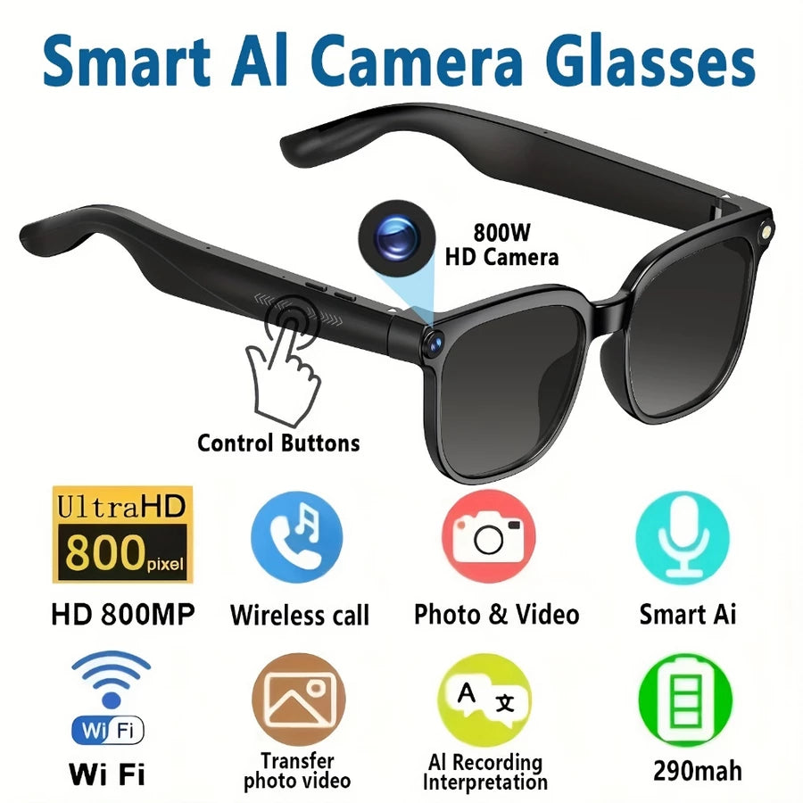 AI Smart Sunglasses Camera with photochromic