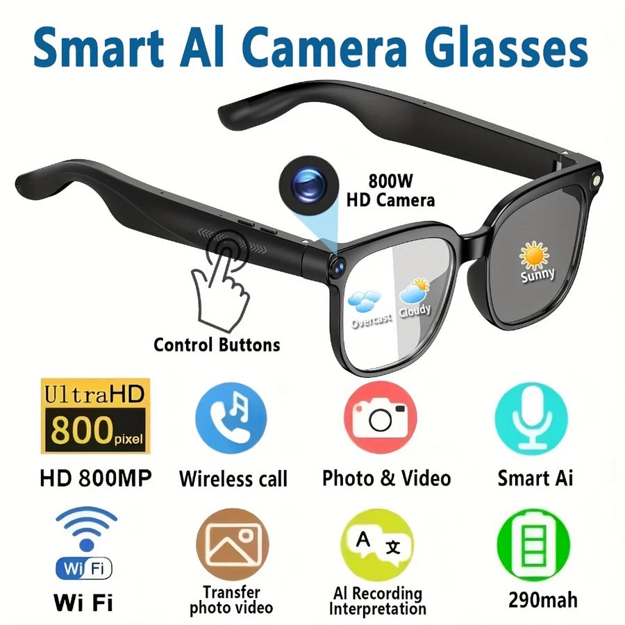AI Smart Sunglasses Camera with photochromic
